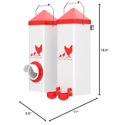 Show full view: RentACoop Chicken Feeder & Waterer Set, 10-lb & 2-gal slide 2 of 7