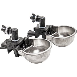 RAC Paws by RentACoop Auto-Fill Small Pet Metal Cup with Cage Attachment, 2 count