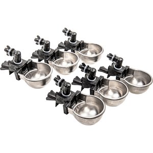 RAC Paws by RentACoop Auto-Fill Small Pet Metal Cup with Cage Attachment, 6 count