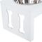 Show in main carousel: AOSTIRMOTOR 23-in Modern Wooden Heavy Duty Dog Food Bowl Elevated Feeding Station, Small: 2-cup, White slide 9 of 9