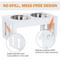 Show in main carousel: AOSTIRMOTOR 23-in Modern Wooden Heavy Duty Dog Food Bowl Elevated Feeding Station, Small: 2-cup, White slide 6 of 9