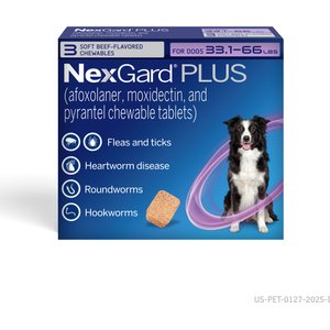 NexGard PLUS Chewables for Dogs, 4-8 lbs. (Orange Box)