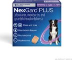 NexGard PLUS Chewables for Dogs, 33.1-66 lbs. (Purple Box) 1 Chewable Tablet (1-mo. supply)
