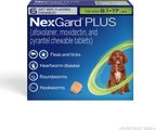 NexGard PLUS Chewables for Dogs, 8.1-17 lbs. (Green Box) 6 Chewable Tablets (6-mos. supply)