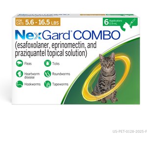 NexGard COMBO Topical for Cats, 1.8-5.5lbs (Purple Box)