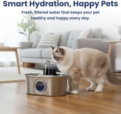 PawsPik Stainless Steel Battery-Operated Dog & Cat Water Fountain, 3.2-L slide 2 of 9