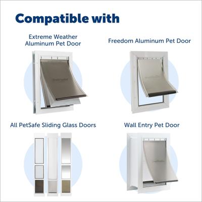 Show full view: PetSafe Closing Panel Dog & Cat Door Cover, Tan, Medium slide 2 of 5