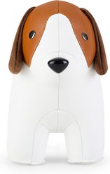 Zuny Beagle Bookend, White/Tan