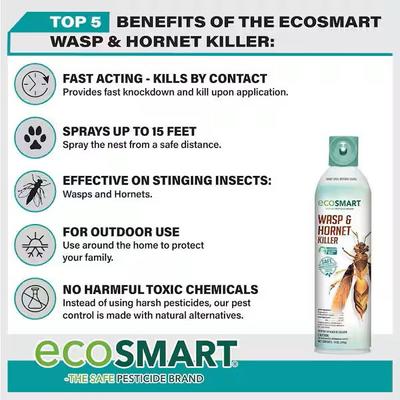 Show full view: EcoSMART Wasp & Hornet Killer, 9-fl oz bottle slide 4 of 10