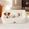 Show in main carousel: Bedsure Orthopedic Bolster Dog Bed with Removable Cover, Cream, Medium Plus slide 1 of 7