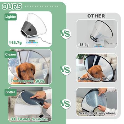Show full view: Supet Soft Pad Dog Recovery Cone, Black, X-Small: 7 to 12-in neck slide 8 of 9