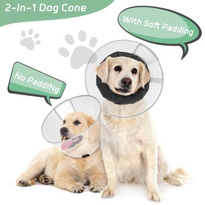 Show full view: Supet Soft Pad Dog Recovery Cone, Black, X-Small: 7 to 12-in neck slide 6 of 9