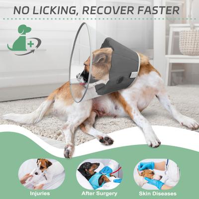 Show full view: Supet Soft Pad Dog Recovery Cone, Black, X-Small: 7 to 12-in neck slide 3 of 9