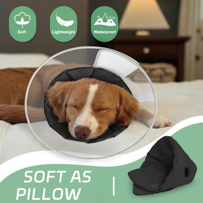 Show full view: Supet Soft Pad Dog Recovery Cone, Black, X-Small: 7 to 12-in neck slide 4 of 9