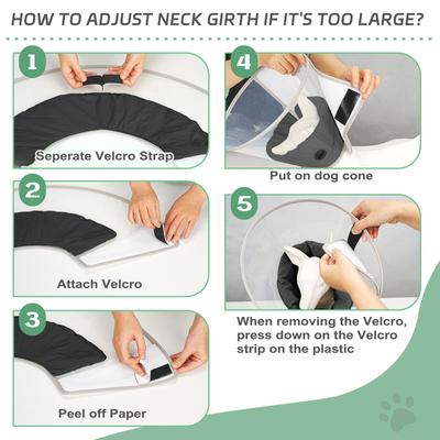 Show full view: Supet Soft Pad Dog Recovery Cone, Black, X-Small: 7 to 12-in neck slide 7 of 9