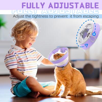 Show full view: Supet Breathable Air Mesh Cat Cone, Purple, Small slide 4 of 9