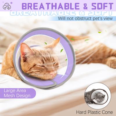 Show full view: Supet Breathable Air Mesh Cat Cone, Purple, Small slide 3 of 9