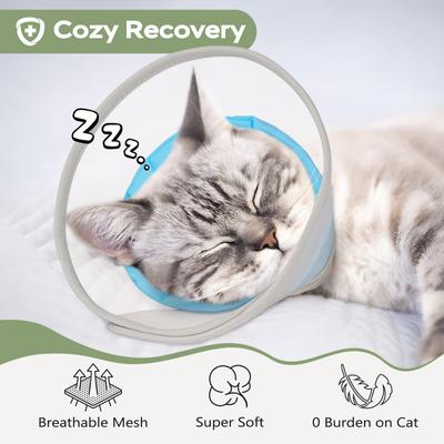 Show full view: Supet Mesh Soft Pad Cat Recovery Cone, Blue, Small slide 6 of 8