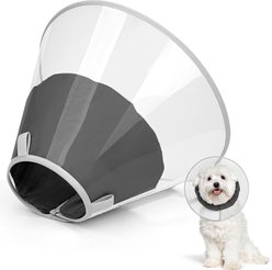 Supet Soft Pad Dog Recovery Cone, Black, Large: 12 to 18-in neck