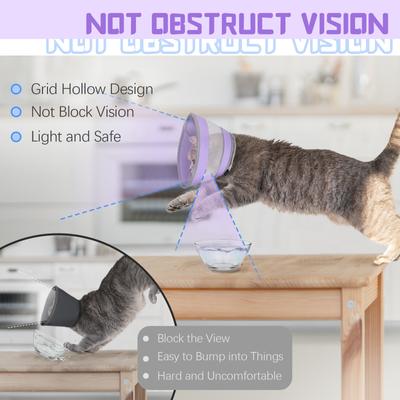 Show full view: Supet Breathable Air Mesh Cat Cone, Purple, Small slide 8 of 9