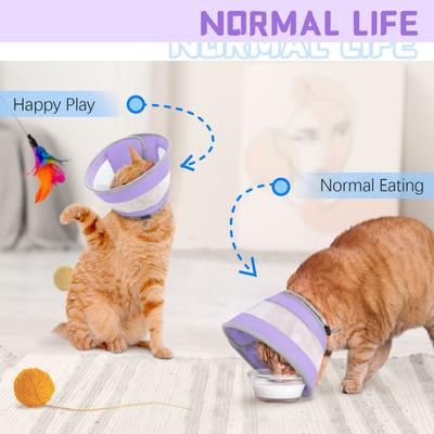 Show full view: Supet Breathable Air Mesh Cat Cone, Purple, Small slide 5 of 9