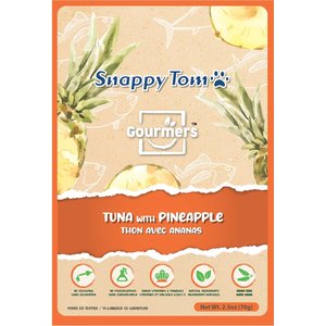 Snappy Tom Gourmer's Tuna with Pineapple Grain-Free Wet Cat Food Topping, 2.5-oz pouch, case of 12