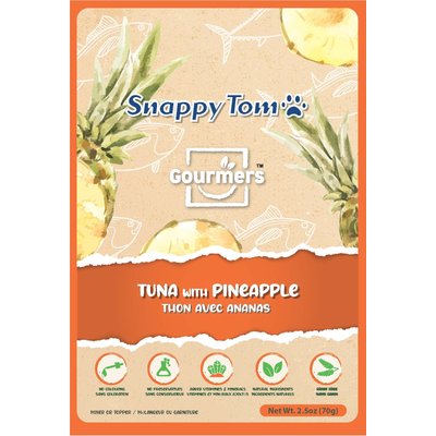 Snappy Tom Snappy Tom Gourmer's Tuna with Pineapple Grain-Free Wet Cat Food Topping, 2.5-oz pouch, case of 12