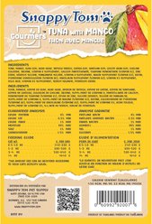Snappy Tom Gourmer's Tuna with Mango Grain-Free Wet Cat Food Topping, 2.5-oz pouch, case of 12 slide 2 of 2