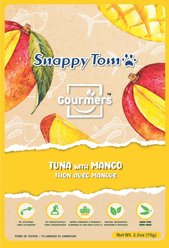 Snappy Tom Gourmer's Tuna with Mango Grain-Free Wet Cat Food Topping, 2.5-oz pouch, case of 12