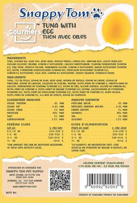 Show full view: Snappy Tom Gourmer's Tuna with Egg Grain-Free Wet Cat Food Topping, 2.5-oz pouch, case of 12 slide 3 of 3