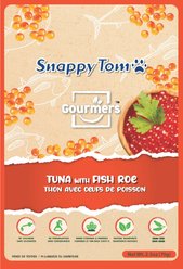 Snappy Tom Gourmer's Tuna with Fish Roe Grain-Free Wet Cat Food Topping, 2.5-oz pouch, case of 12