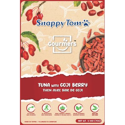 Snappy Tom Snappy Tom Gourmer's Tuna with Goji Berry Grain-Free Wet Cat Food Topping, 2.5-oz pouch, case of 12