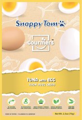 Snappy Tom Gourmer's Tuna with Egg Grain-Free Wet Cat Food Topping, 2.5-oz pouch, case of 12