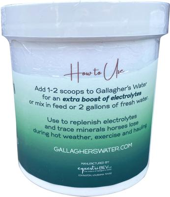 Show full view: Gallaghers Water Balanced Electrolytes & Trace Minerals Powdered Hydration Horse Supplement, 1-lb jar slide 2 of 4