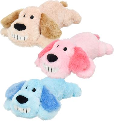 Show full view: Multipet Loofa Love with Heartbeat Dog Plush Toy, Assorted, 16-in slide 2 of 8