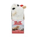 Multipet Lamb Chop Love with Heartbeat Dog Plush Toy, White, 16-in