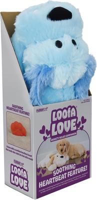Show full view: Multipet Loofa Love with Heartbeat Dog Plush Toy, Assorted, 16-in slide 6 of 8