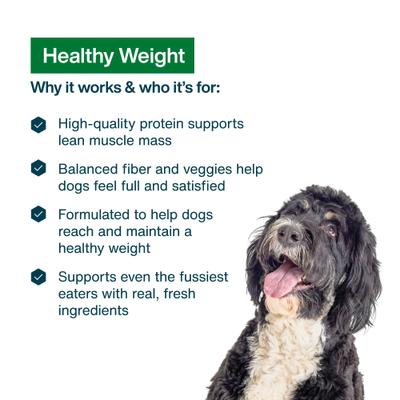 Show full view: JustFoodForDogs Adult Fresh Frozen Healthy Weight Human-Grade Pork Dog Food, 18-oz pouch, 7 count slide 4 of 9