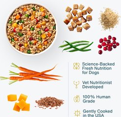 JustFoodForDogs Adult Fresh Frozen Healthy Weight Human-Grade Pork Dog Food, 18-oz pouch, case of 7 slide 2 of 7