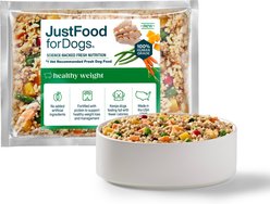 JustFoodForDogs Adult Fresh Frozen Healthy Weight Human-Grade Pork Dog Food, 18-oz pouch, 7 count
