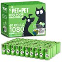PET N PET Dog Poop Bags, Unscented, 1080 count, Green