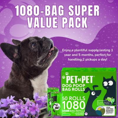 Show full view: PET N PET Dog Poop Bags, Lavander Scented, 1080 count slide 4 of 9