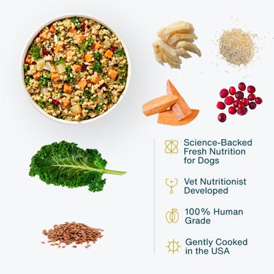 Show full view: JustFoodForDogs Adult Frozen Human-Grade Seafood & Fish Fresh Dog Food, 18-oz pouch, 7 count slide 3 of 9