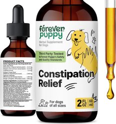 Forever Puppy Constipation Relief Drops Digestive Supplement for Dogs, 2-fl oz bottle