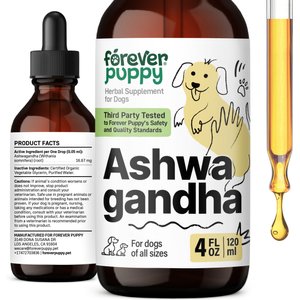 Forever Puppy Ashwagandha Drops Liquid Calming Supplement for Dogs, 4-fl oz bottle