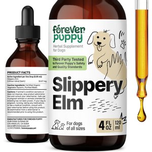 Forever Puppy Slippery Elm Drops Liquid Digestive Aid for Dogs, 4-fl oz bottle