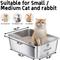 Show in main carousel: FUTAM Stainless Steel Cat Litter Box, Large: 17.7 x 13.8 x 6-in slide 2 of 8