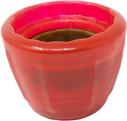 Starmark Cookie Cup Jar Tough Dog Treat Dispenser Toy, Red, Large