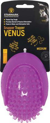 Show full view: Starmark Snapper Trapper Venus Tough Dog Treat Dispensers Toy, Pink, Medium slide 4 of 6