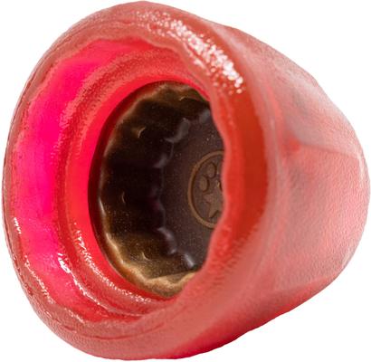 Show full view: Starmark Cookie Cup Jar Tough Dog Treat Dispenser Toy, Red, Medium slide 3 of 9